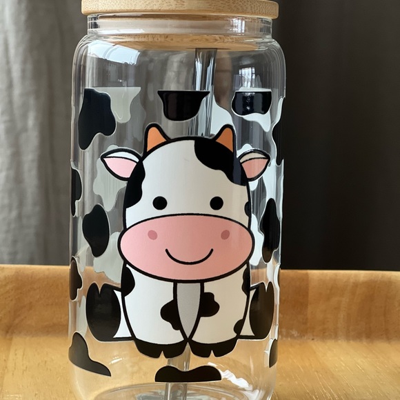 Iced Coffee Cup with Glass Straw - Picture 3 of 4